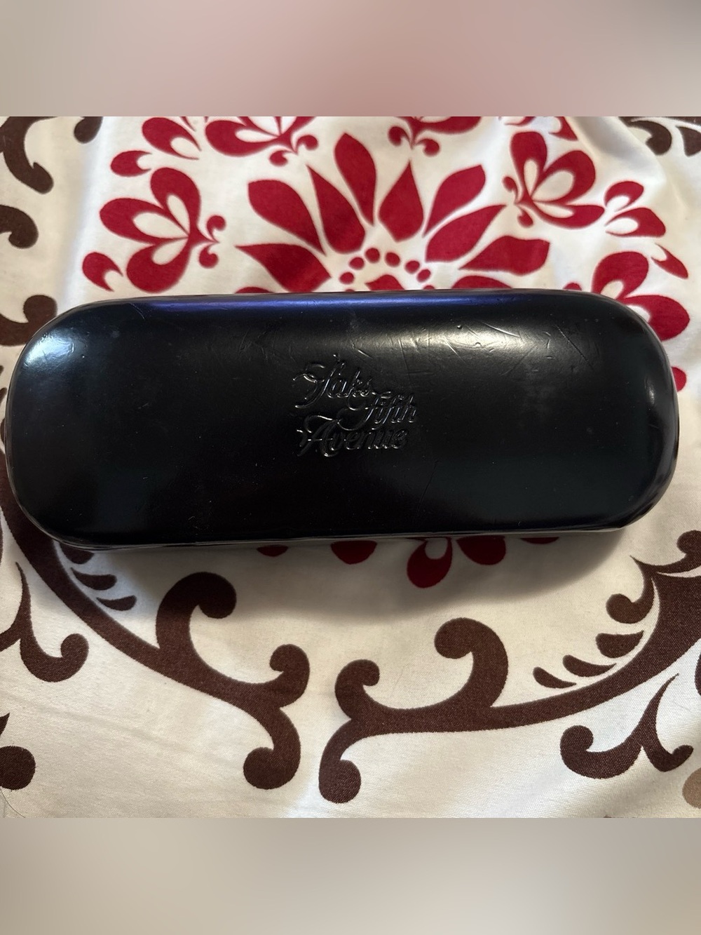 Saks Fifth Avenue Vintage Black Hard Eyeglass Case